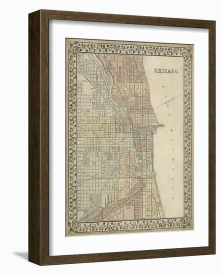 Plan of Chicago-Mitchell-Framed Art Print