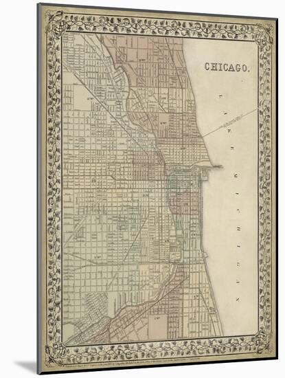 Plan of Chicago-Mitchell-Mounted Art Print