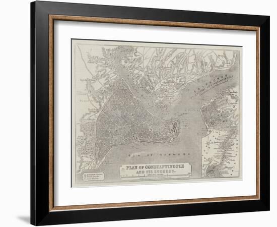 Plan of Constantinople and its Suburbs-John Dower-Framed Giclee Print