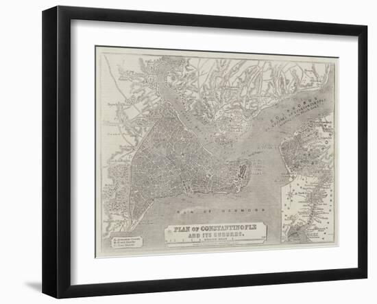 Plan of Constantinople and its Suburbs-John Dower-Framed Giclee Print