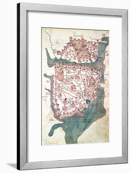 Plan of Constantinople-null-Framed Giclee Print