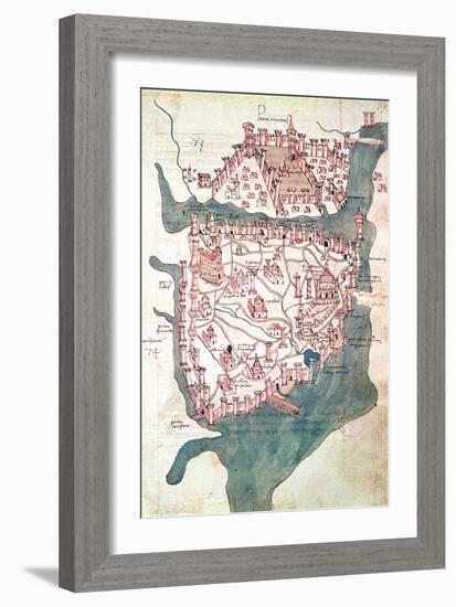 Plan of Constantinople-null-Framed Giclee Print