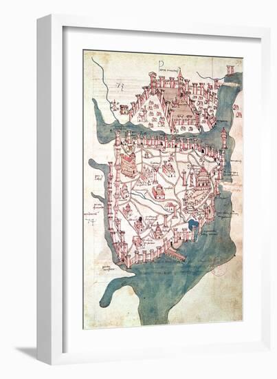 Plan of Constantinople-null-Framed Giclee Print