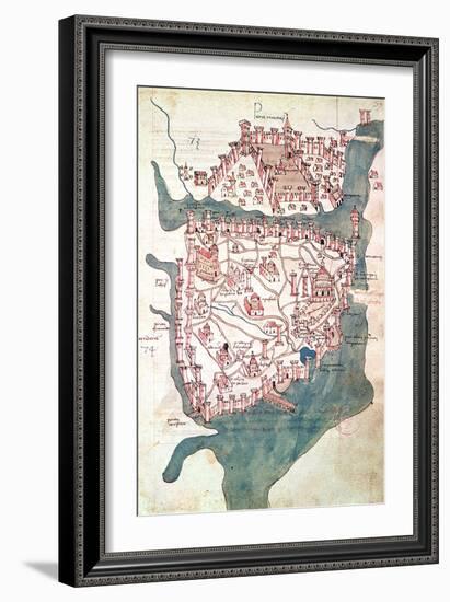 Plan of Constantinople-null-Framed Giclee Print