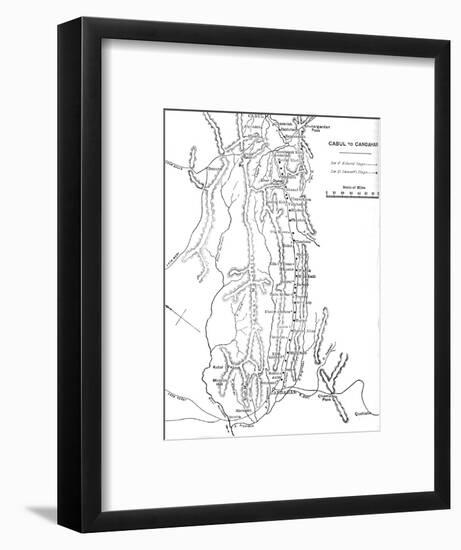 'Plan of General Roberts's March from Cabul to Candahar', c1880-Unknown-Framed Giclee Print