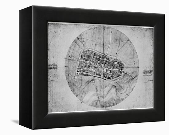 Plan of Imola, Italy, C1502-Leonardo da Vinci-Framed Premier Image Canvas