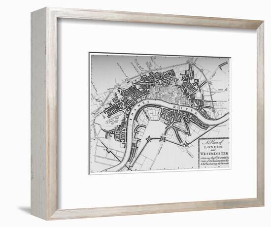 Plan of London and Westminster, 1749 (1903)-Unknown-Framed Giclee Print