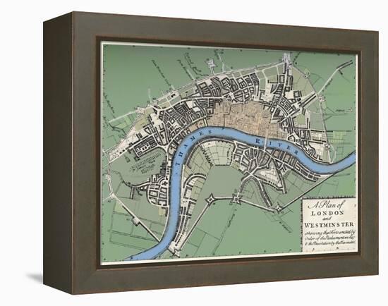 Plan of London and Westminster, 1749 (1903)-Unknown-Framed Premier Image Canvas