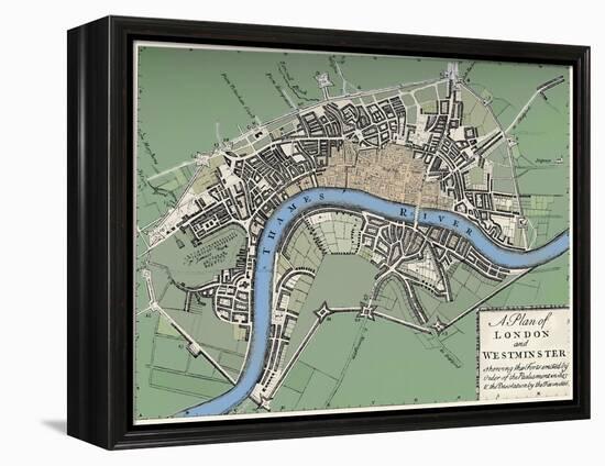 Plan of London and Westminster, 1749 (1903)-Unknown-Framed Premier Image Canvas