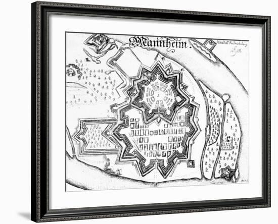 Plan of Mannheim, Germany 1690-null-Framed Giclee Print