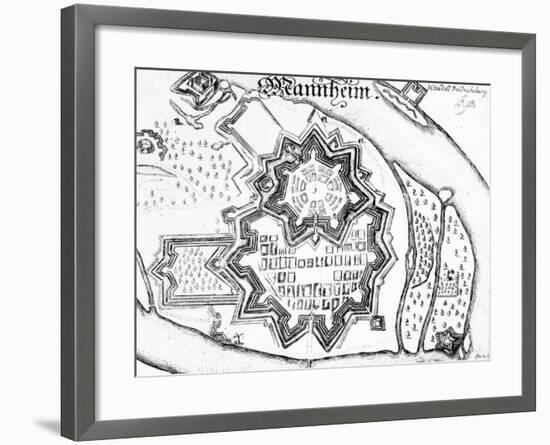 Plan of Mannheim, Germany 1690-null-Framed Giclee Print