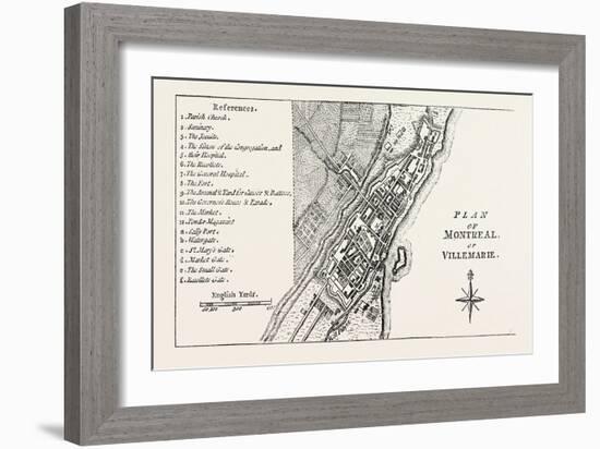 Plan of Montreal, Canada, 1870S-null-Framed Giclee Print