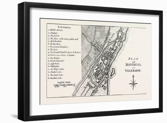 Plan of Montreal, Canada, 1870S-null-Framed Giclee Print