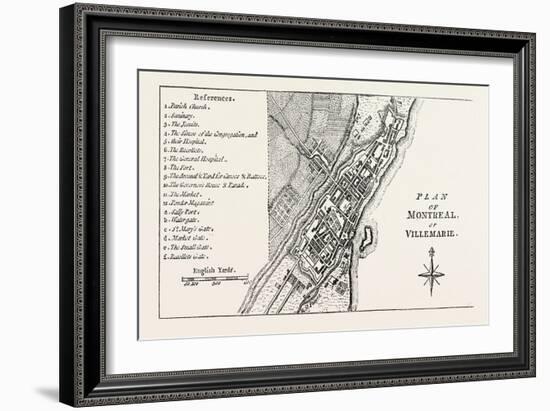 Plan of Montreal, Canada, 1870S-null-Framed Giclee Print