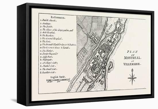 Plan of Montreal, Canada, 1870S-null-Framed Premier Image Canvas