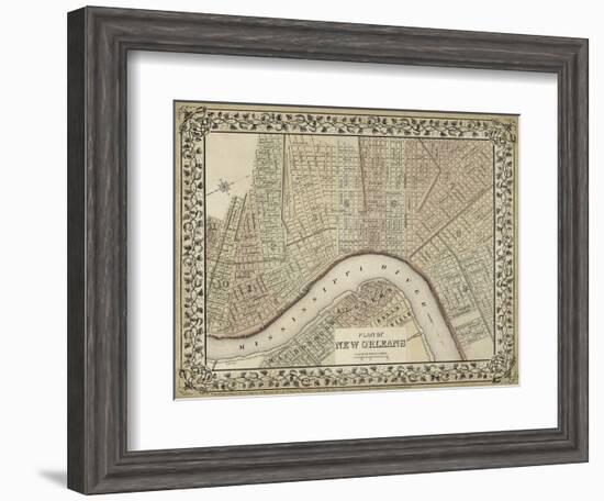 Plan of New Orleans-Mitchell-Framed Art Print