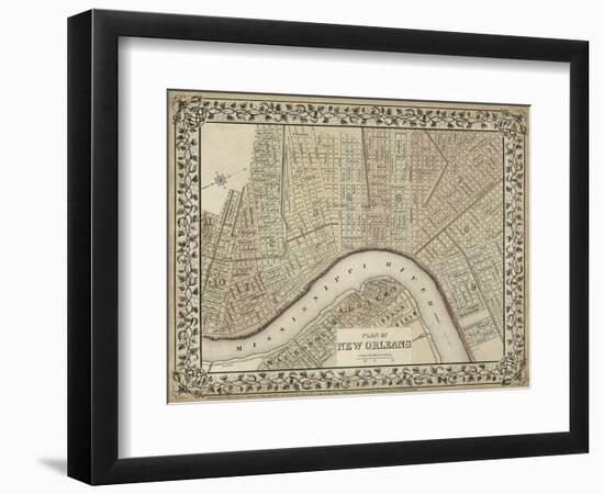 Plan of New Orleans-Mitchell-Framed Art Print