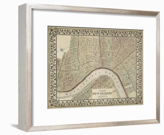 Plan of New Orleans-Mitchell-Framed Art Print