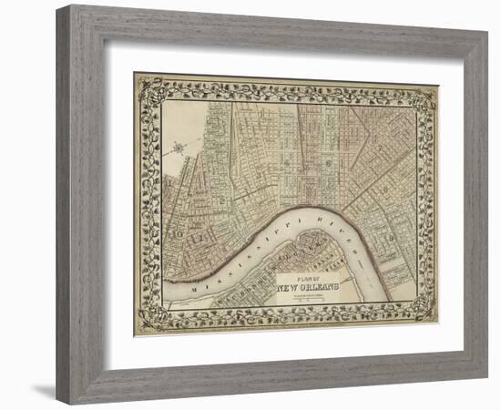 Plan of New Orleans-Mitchell-Framed Art Print