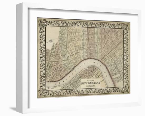 Plan of New Orleans-Mitchell-Framed Art Print