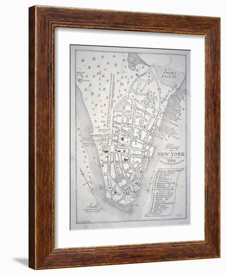 Plan of New York in 1729 (Litho)-English-Framed Giclee Print