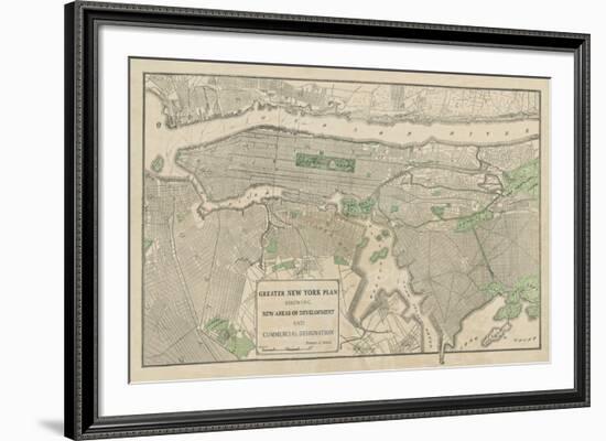 Plan of New York-The Vintage Collection-Framed Giclee Print