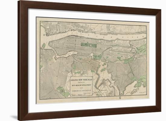 Plan of New York-The Vintage Collection-Framed Giclee Print