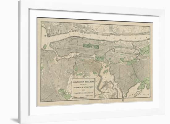 Plan of New York-The Vintage Collection-Framed Giclee Print