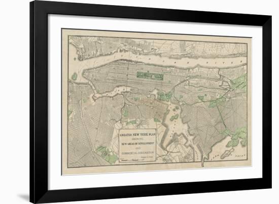 Plan of New York-The Vintage Collection-Framed Giclee Print