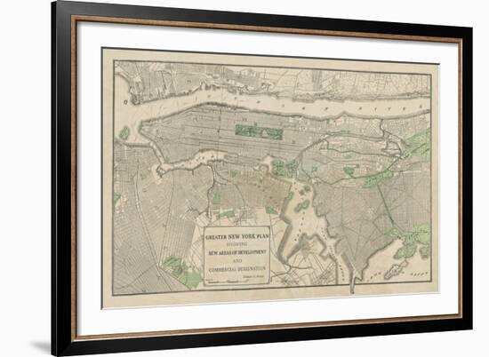 Plan of New York-The Vintage Collection-Framed Giclee Print