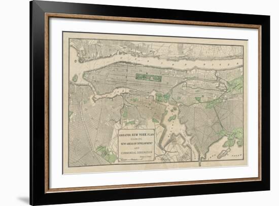 Plan of New York-The Vintage Collection-Framed Giclee Print