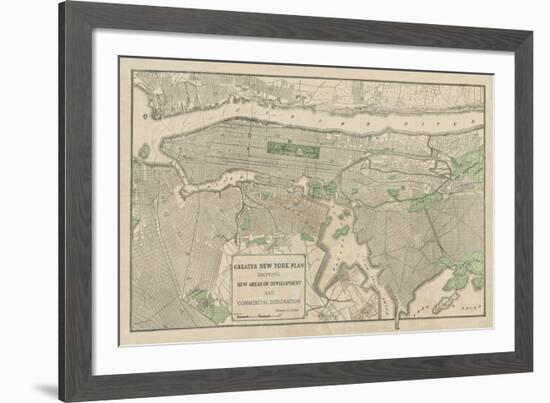 Plan of New York-The Vintage Collection-Framed Giclee Print