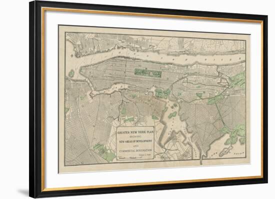 Plan of New York-The Vintage Collection-Framed Giclee Print