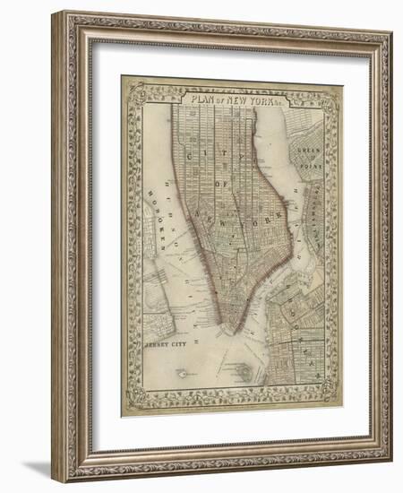 Plan of New York-Mitchell-Framed Art Print