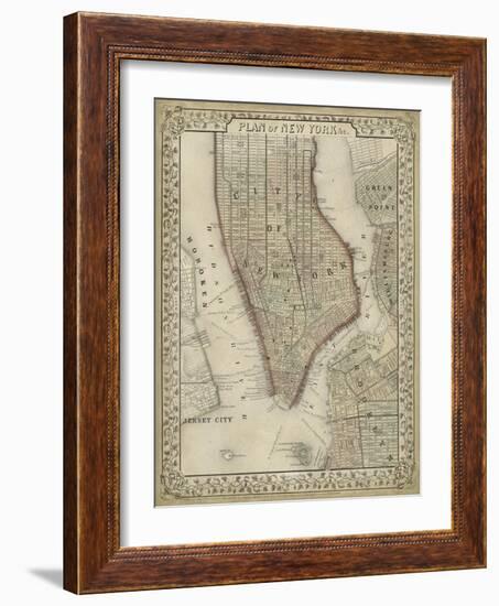 Plan of New York-Mitchell-Framed Art Print