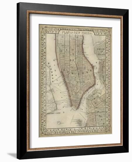 Plan of New York-Mitchell-Framed Art Print