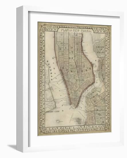 Plan of New York-Mitchell-Framed Art Print