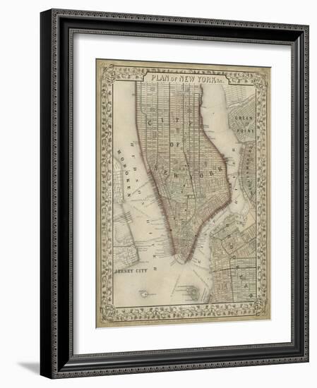 Plan of New York-Mitchell-Framed Art Print