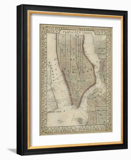 Plan of New York-Mitchell-Framed Art Print