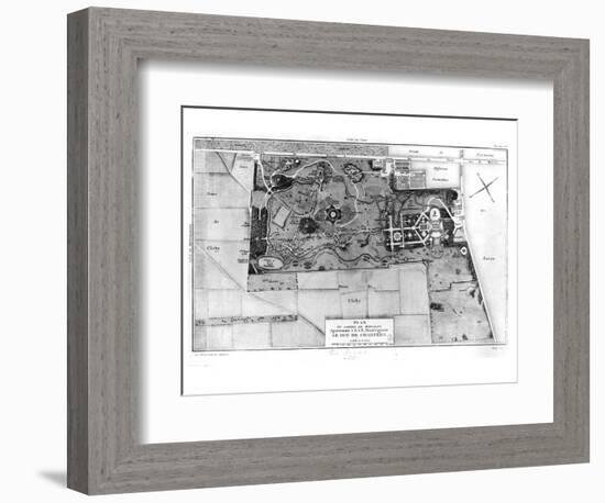 Plan of Parc Monceau in Paris Belonging to the Duke of Chartres 1785-Louis Carrogis Carmontelle-Framed Giclee Print