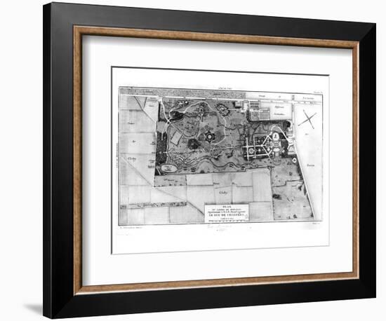 Plan of Parc Monceau in Paris Belonging to the Duke of Chartres 1785-Louis Carrogis Carmontelle-Framed Giclee Print