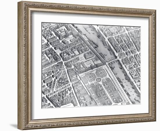 Plan of Paris, 1730 (IV)-Louis Bretez-Framed Art Print