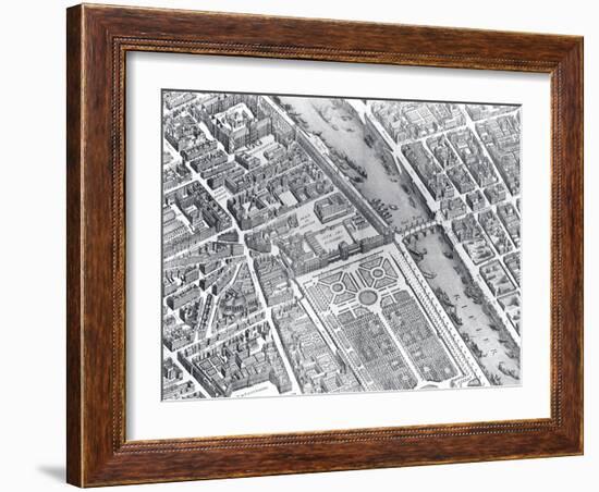 Plan of Paris, 1730 (IV)-Louis Bretez-Framed Art Print