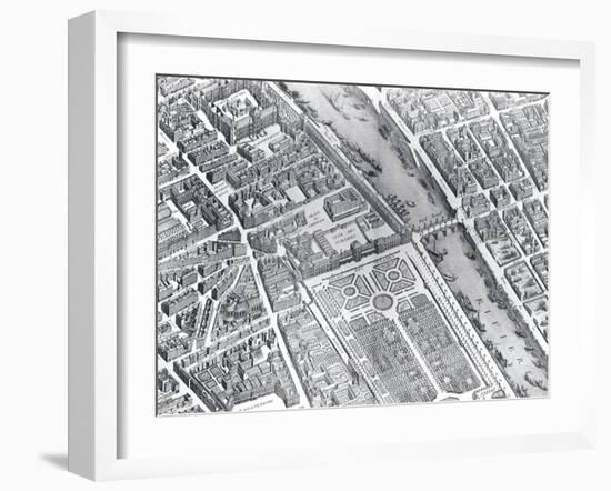 Plan of Paris, 1730 (IV)-Louis Bretez-Framed Art Print