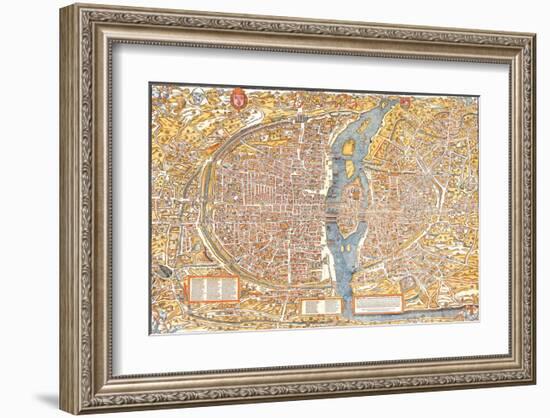 Plan of Paris from 1553-Truschet et Hoyau-Framed Art Print