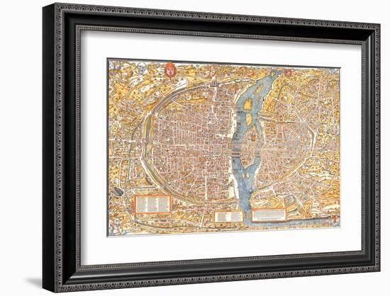 Plan of Paris from 1553-Truschet et Hoyau-Framed Art Print