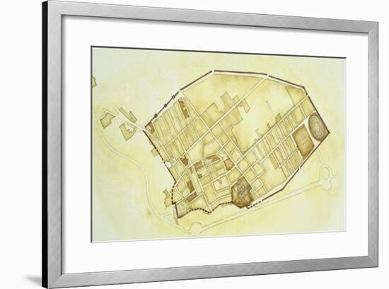 Plan of Pompeii-null-Framed Giclee Print