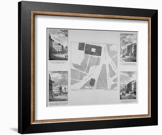 Plan of Proposals for King William Street, City of London, 1832-East and Blades-Framed Giclee Print