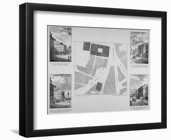 Plan of Proposals for King William Street, City of London, 1832-East and Blades-Framed Giclee Print