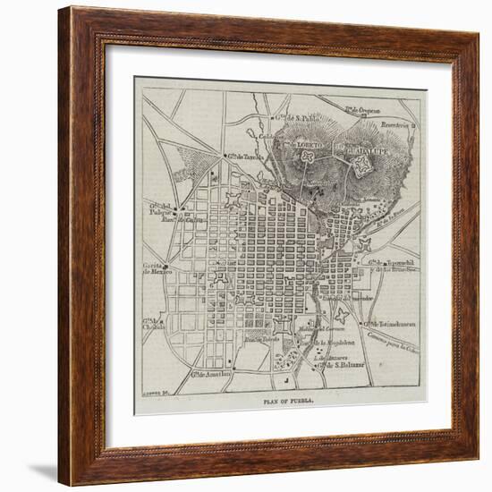 Plan of Puebla-John Dower-Framed Giclee Print